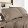 Casual Comfort Sateen Weave Rayon From Bamboo Temperature Regulating Pillowcase In Brown
