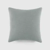 Casual Comfort Solid Cotton Square Throw Pillow In Blue