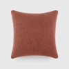 Casual Comfort Solid Cotton Square Throw Pillow In Brown