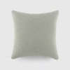Casual Comfort Solid Cotton Square Throw Pillow In Gray
