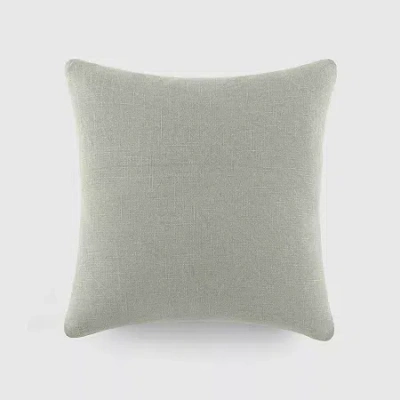 Casual Comfort Solid Cotton Square Throw Pillow In Gray