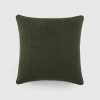 Casual Comfort Solid Cotton Square Throw Pillow In Green