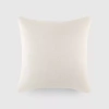 Casual Comfort Solid Cotton Square Throw Pillow In White