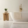 Casual Comfort Solid Reversible Bath Rug In White