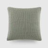 Casual Comfort Stitch Knit Acrylic Square Throw Pillow In Green