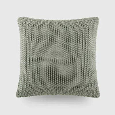 Casual Comfort Stitch Knit Acrylic Square Throw Pillow In Green