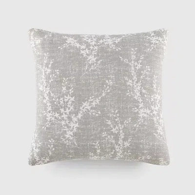 Casual Comfort Willow Cotton Square Throw Pillow In Gray