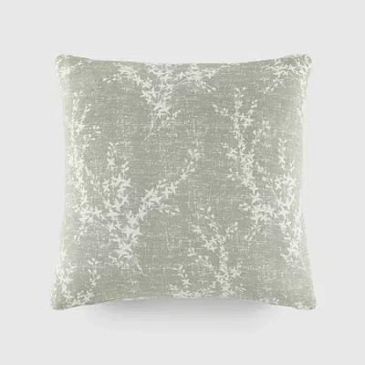 Casual Comfort Willow Cotton Square Throw Pillow In Green
