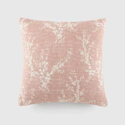 Casual Comfort Willow Cotton Square Throw Pillow In Pink