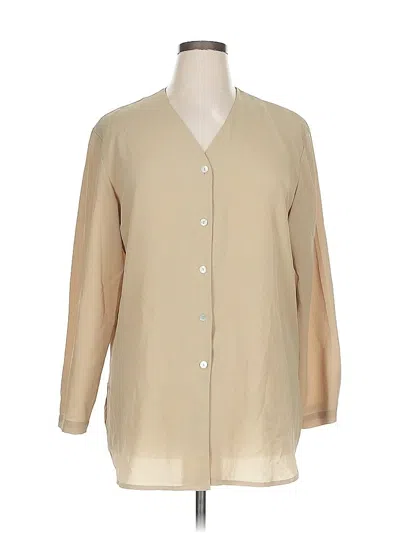 Pre-owned Casual Corner 3/4 Sleeve Blouse In Brown
