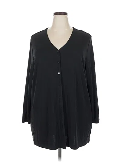 Pre-owned Casual Corner Annex 3/4 Sleeve Blouse In Black