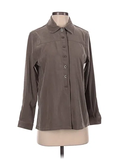 Pre-owned Casual Corner Annex 3/4 Sleeve Blouse In Gray