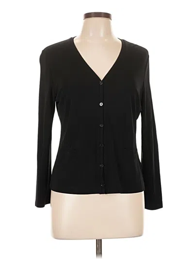 Pre-owned Casual Corner Annex Cardigan Sweater In Black