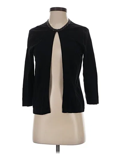 Pre-owned Casual Corner Annex Cardigan Sweater In Black