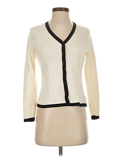 Pre-owned Casual Corner Annex Cardigan Sweater In Ivory