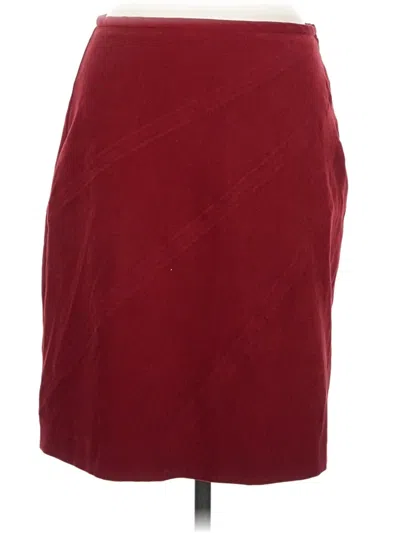 Pre-owned Casual Corner Annex Casual Skirt In Burgundy