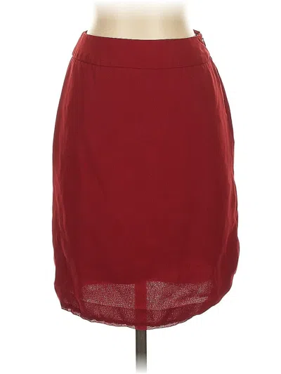 Pre-owned Casual Corner Annex Formal Skirt In Burgundy