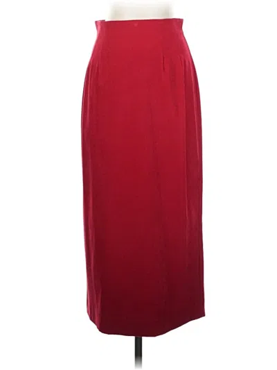 Pre-owned Casual Corner Annex Formal Skirt In Burgundy
