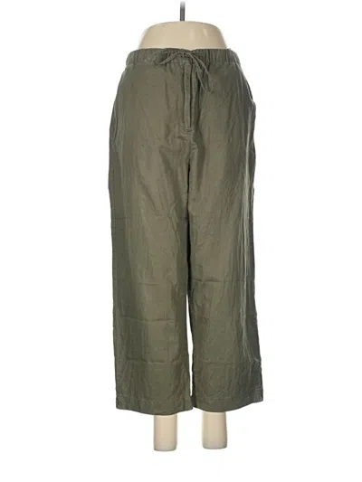 Pre-owned Casual Corner Annex Linen Pants In Green