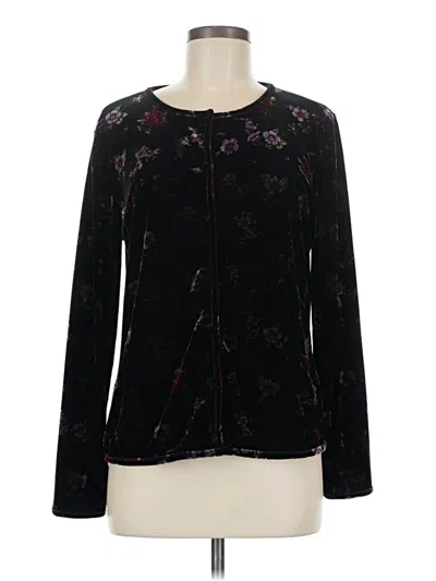 Pre-owned Casual Corner Annex Long Sleeve Blouse In Black