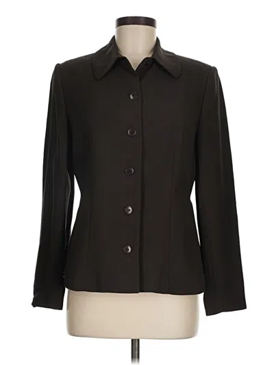 Pre-owned Casual Corner Annex Long Sleeve Blouse In Black