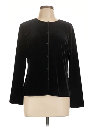 Pre-owned Casual Corner Annex Long Sleeve Blouse In Black