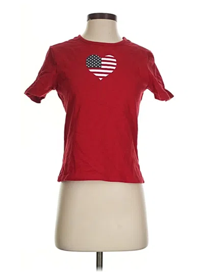 Pre-owned Casual Corner Annex Short Sleeve T-shirt In Red