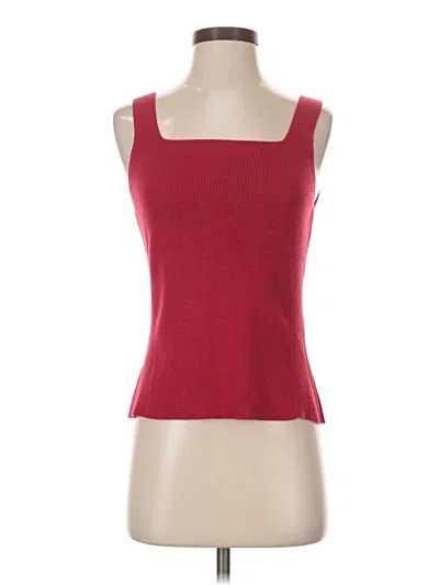 Pre-owned Casual Corner Annex Sleeveless Top Red Sweetheart Neckline Tops
