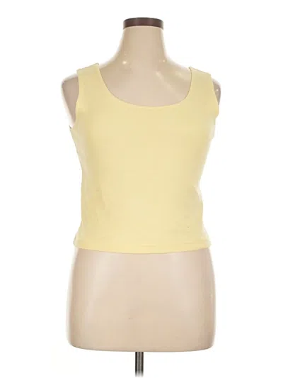 Pre-owned Casual Corner Annex Tank Top Yellow Strapless Neckline Tops