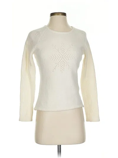 Pre-owned Casual Corner Annex Wool Pullover Sweater In White