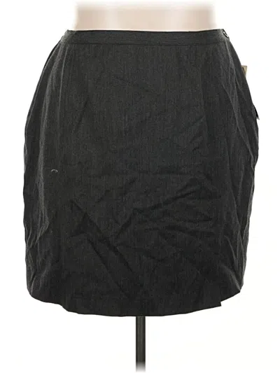 Pre-owned Casual Corner Annex Wool Skirt In Black
