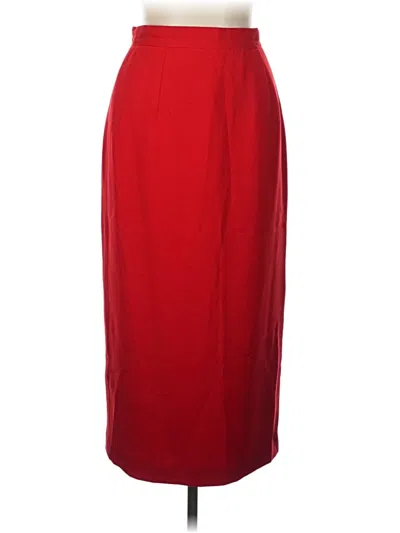 Pre-owned Casual Corner Formal Skirt In Red