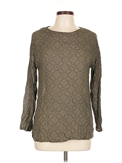 Pre-owned Casual Corner Long Sleeve Blouse In Brown