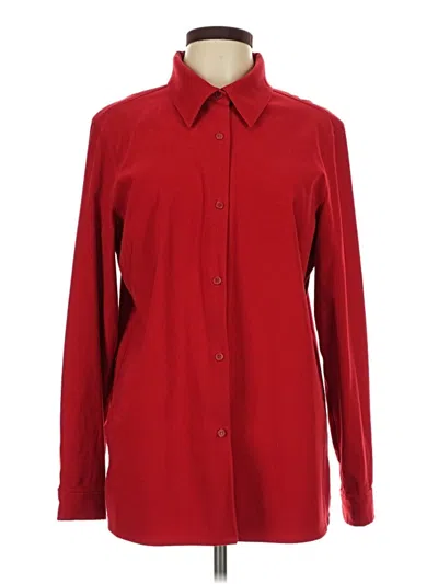 Pre-owned Casual Corner Long Sleeve Blouse In Red