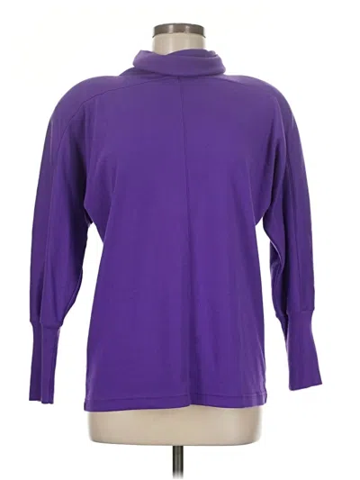 Pre-owned Casual Corner Long Sleeve Turtleneck In Purple