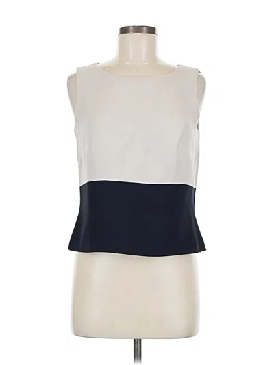 Pre-owned Casual Corner Sleeveless Blouse In White
