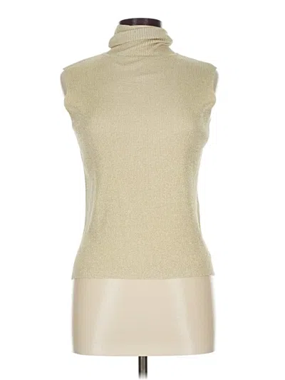 Pre-owned Casual Corner Sweater Vest In Gold