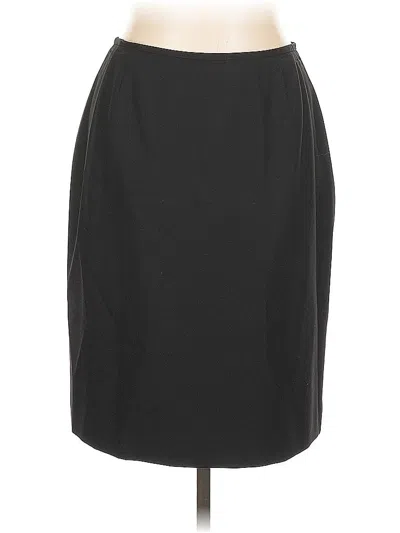 Pre-owned Casual Corner Wool Skirt In Black