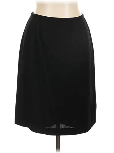 Pre-owned Casual Corner Wool Skirt In Black