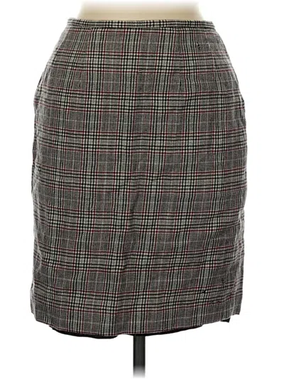 Pre-owned Casual Corner Wool Skirt In Gray
