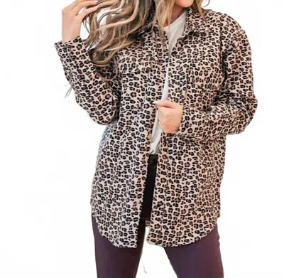 Casual Country Outfitters Leopard Love Button Down Top In Leopard Print In Animal Print