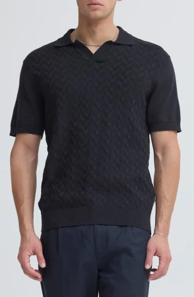 Casual Friday Dyrvik Textured Cotton Knit Polo In Multi