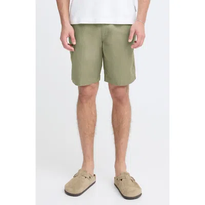 Casual Friday Flat Front Cotton & Linen Chino Shorts In Multi