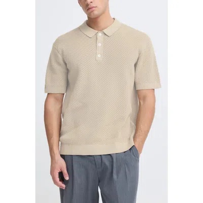 Casual Friday Knit Polo In Neutral