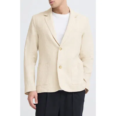 Casual Friday Tan Linen Blazer In Plaza Taupe
