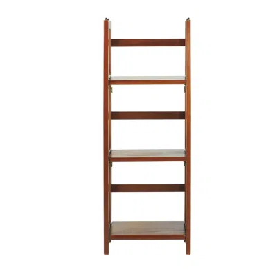 Casual Home 3-shelf Folding Bookcase 14" Wide-mahogany