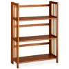 Casual Home 3-shelf Folding Stackable Bookcase 27.5" Wide - Chestnut
