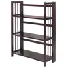 Casual Home 3-shelf Folding Stackable Bookcase 27.5" Wide-espresso