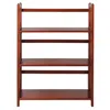 Casual Home 3-shelf Folding Stackable Bookcase 27.5" Wide-mahogany