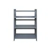Casual Home 3-shelf Folding Stackable Bookcase 27.5" Wide, Slate Gray